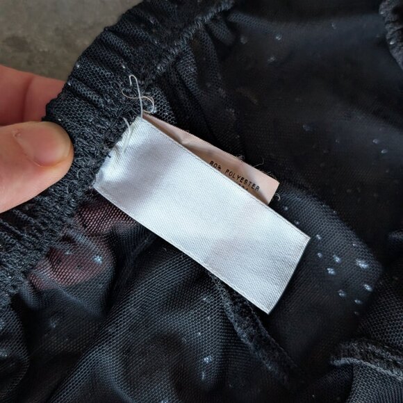 Vintage Upstream Black Sheer Speckled High Rise Wide Leg Pants large - Picture 5 of 8